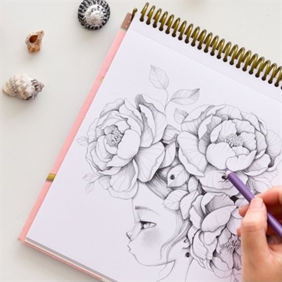 클레르퐁텐 아브뉴만다린 와일드 컬러링북 수채화 그리기