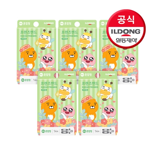 카카오 프렌즈 캐릭터 반창고 밴드 혼합 14입 5개