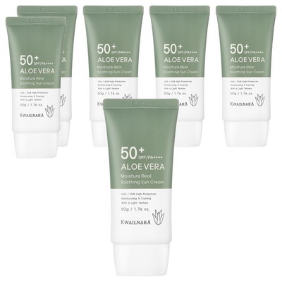 과일나라 알로에베라 모이스처 리얼 수딩 선크림 50ml (6개)_이미지
