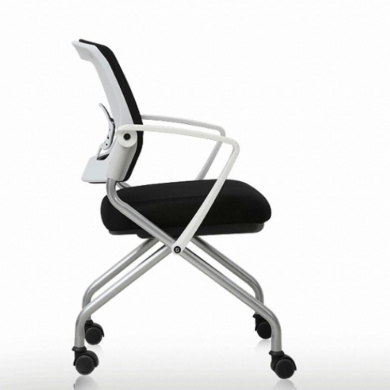 탑체어 CM화이트메쉬 접이식 사무용 의자_이미지