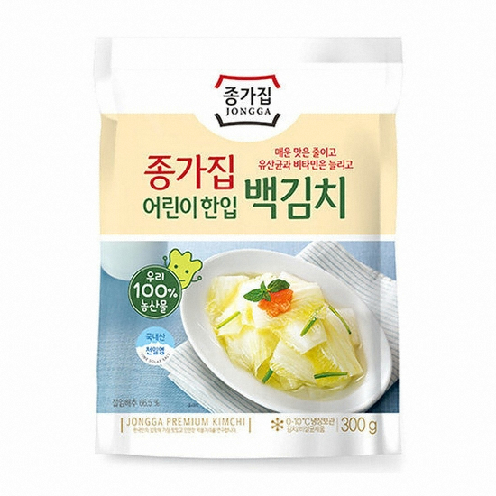 종가 어린이 한입 백김치 300g이미지입니다. 누르면 해당 게시물로 새창이동합니다.