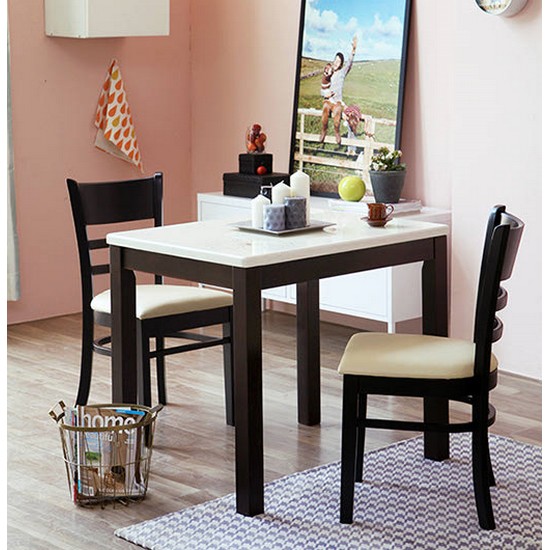 캘빈 대리석 웬지 식탁