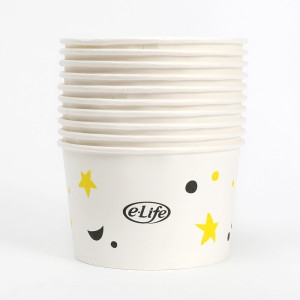 롯데 일회용 종이 용기 10개 750ml 분식 국 그릇