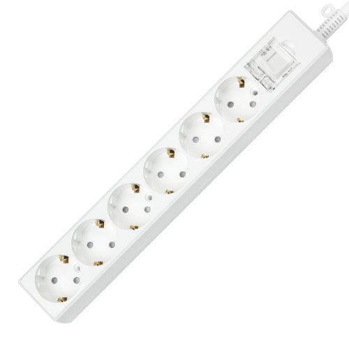 동양전자산업 6구 메인스위치 양극 차단형 멀티탭 화이트 (3m)_이미지