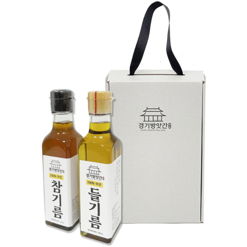 경기방앗간 국산 참기름 들기름 300ml 2입 세트[1개]