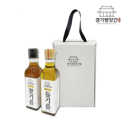  경기방앗간 국산 참기름 들기름 300ml x 2입 세트 [1개]