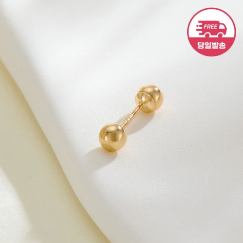 비앤비골드 14K 심플 베이직 볼 피어싱 3mm 한쪽 JAE40443_이미지