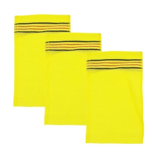 송월타월 다이아몬드 등밀이 양면 노랑 3개_이미지