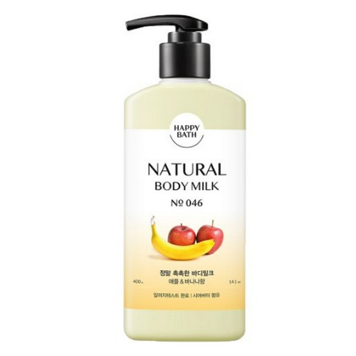아모레퍼시픽 해피바스 정말 촉촉한 바디밀크 400ml