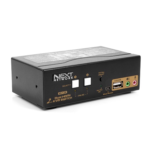 �������������ͽ� �ؽ�Ʈ 4:2 HDMI ��� ����� KVM ����ġ (NEXT-7402KVM-DUAL)