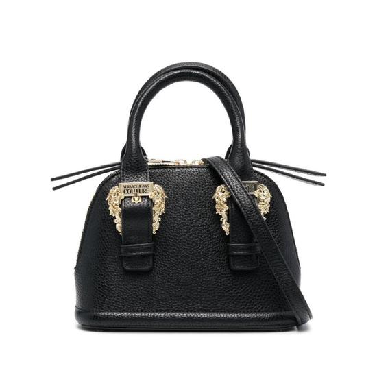 베르사체 진스꾸뛰르 로고 버클 가죽 토트 백 75VA4BF7ZS413 T