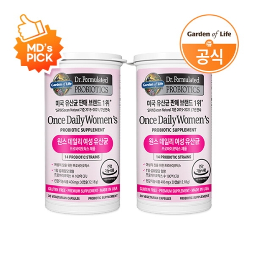 가든오브라이프 Dr. Formulated 원스 데일리 100억 여성유산균 30캡슐 (2개)