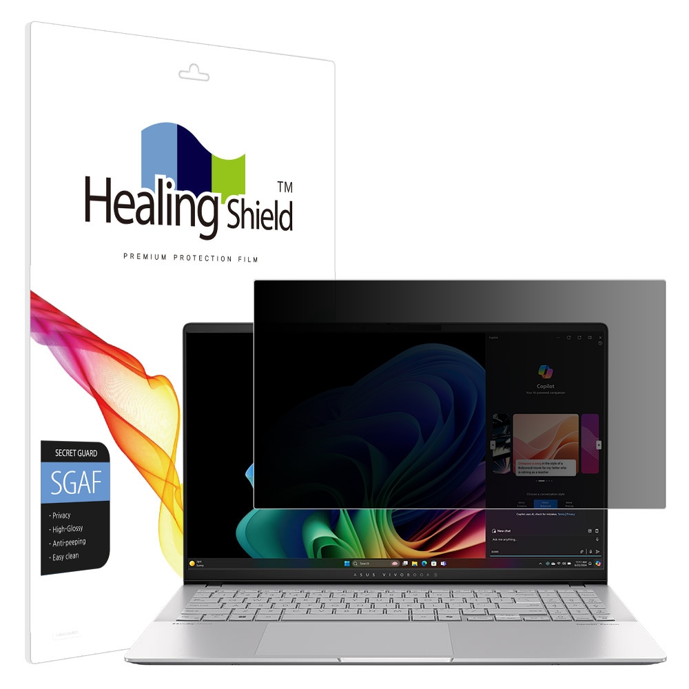 폰트리 힐링쉴드 ASUS 비보북 S 15 OLED S5507 프라이버시 고광택 사생활 보호필름