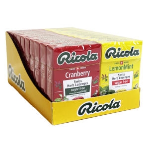 스위스 허브 캔디 레몬민트40g 10개 + 크랜베리40g 10개