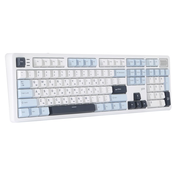 지클릭커 WK107 1K 무선 기계식 화이트 마린 (용암빨강축, 45g)_이미지