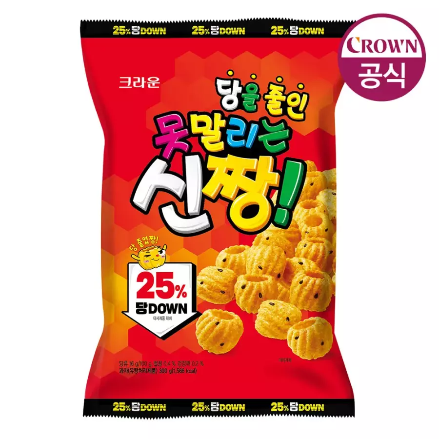 크라운제과 당을 줄인 못말리는 신짱 300g