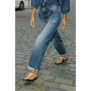 자라 Z.07 릴랙스 핏 하이웨이스트 진 턴업 헴 3708866