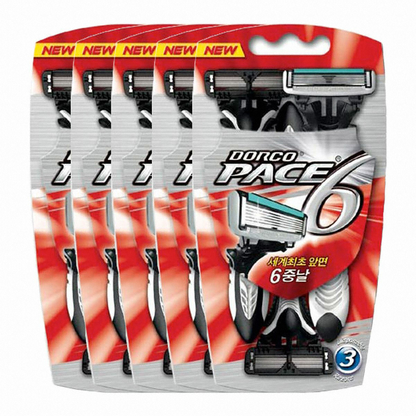도루코 페이스6 일회용면도기 SX A100 (15개)_이미지