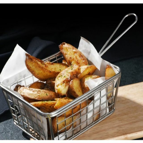 이딜리 튀김 바스켓 감자 치킨 건지개 튀김망 사각 소_이미지