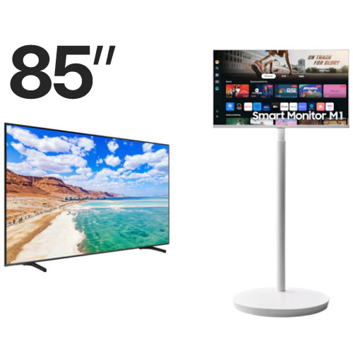 삼성전자 QLED KQ85QDE1AFXKR + LS32DM1E3UKXKR 무빙스타일 (스탠드, TV+TV)