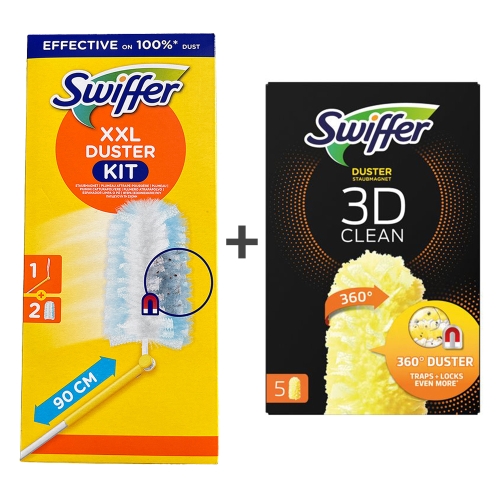 스위퍼 더스터 180 먼지떨이 90cm 롱핸들1개 + 180 리필2개 + 스위퍼 더스터 360 리필 5개