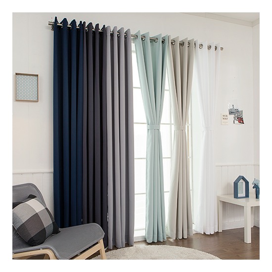 까르데코 노르딕 솔리드 암막커튼 (2장, 긴창, 130x233cm)_이미지