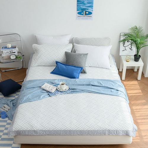 샤이닝홈 더블리 프리스 3중직 냉감 밴딩 침대패드 (퀸 Q)