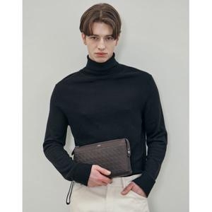 LF 닥스 DBBA5E242W3 브라운 패턴 소가죽 클러치백