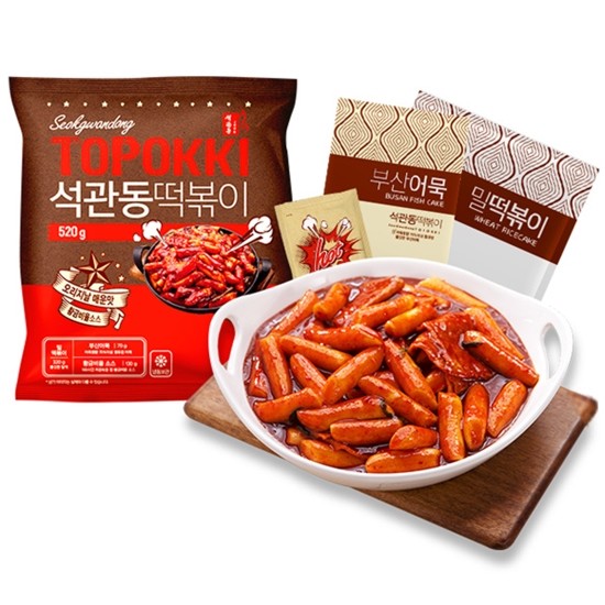 석관동떡볶이 오리지널 매운맛 2인분 520g이미지입니다. 누르면 해당 게시물로 새창이동합니다.
