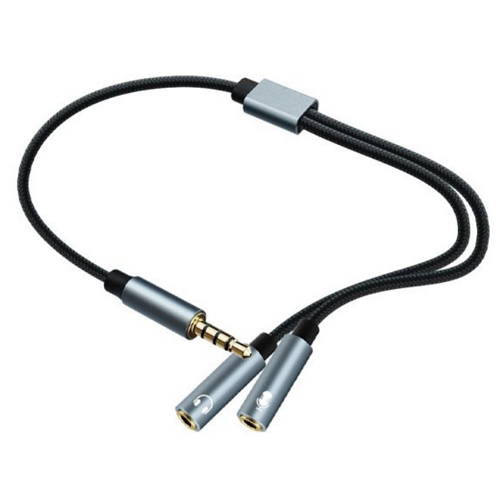 라이트컴 COMS IH093 3.5mm 스테레오 AUX 3극 to 4극 Y형 케이블 (0.3m)_이미지