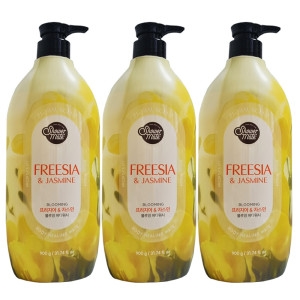 애경 샤워메이트 옐로우 플라워 퍼퓸 바디워시 프리지아&자스민향 900g (3개)