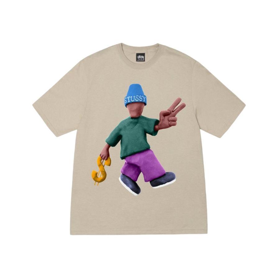 스투시 피스 앤 프로스페리티 티셔츠 카키 1904934_이미지