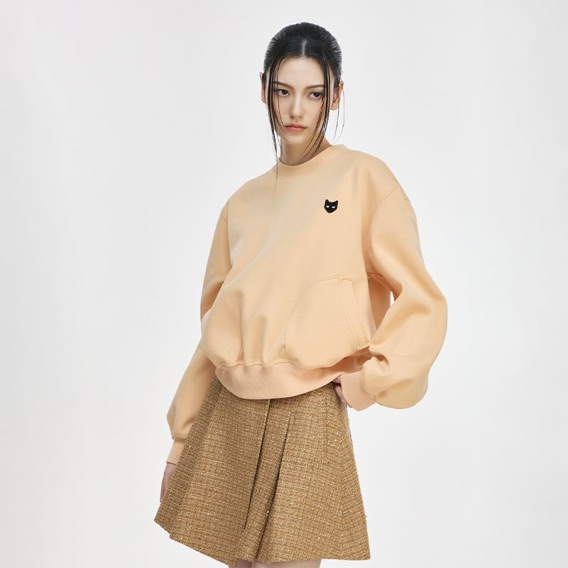 송지오 우먼 지제로 팬서 클래식 크루넥 스웻 라이트 오렌지 WI2TS822LO_이미지