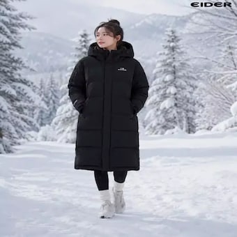 <b>아이더</b> STELOL L 스테롤 L UNI 윈드스타퍼 롱 다운 자켓 DUW24538 40B1435302