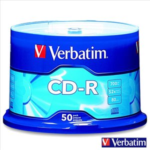 버바팀 CD-R 700MB 52x 실버 케익 (50장)_이미지