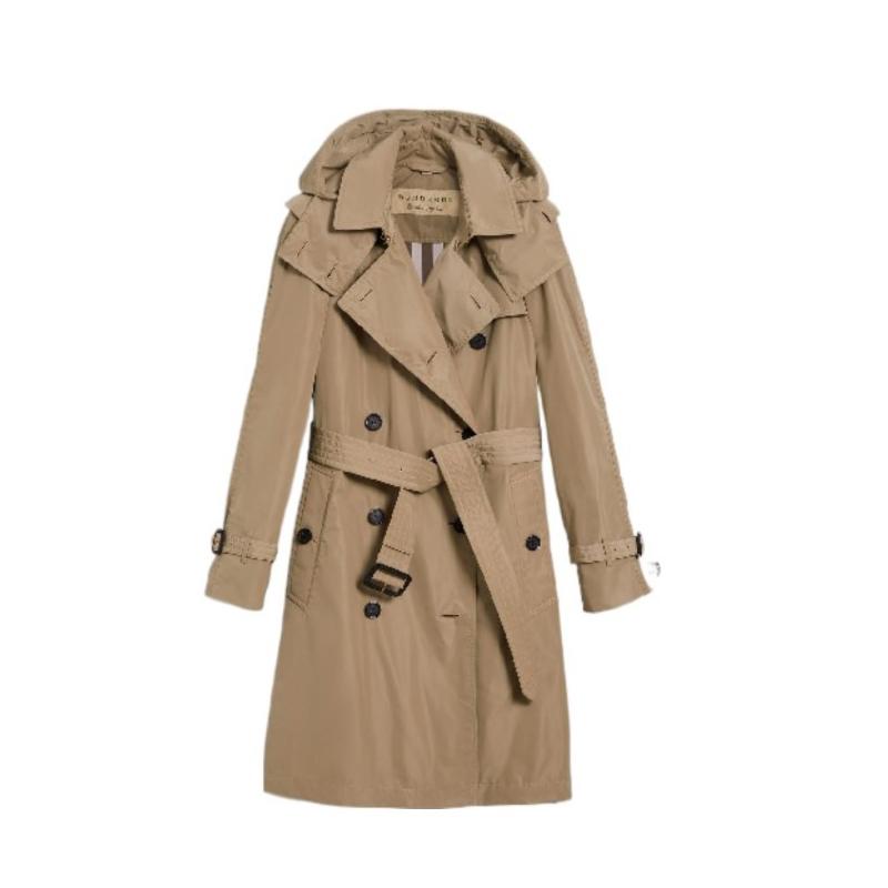 버버리 AMBERFORD 후드 트렌치 코트 SISAL 40624631_이미지