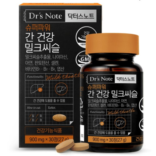 한국생활건강 팔레오 닥터스노트 슈퍼파워 간 건강 밀크씨슬 30정 (2개)