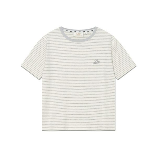 LEE 리 LEE 우먼 베이직 스트라이프 티셔츠 라이트그레이 LE2502ST68LG 23779