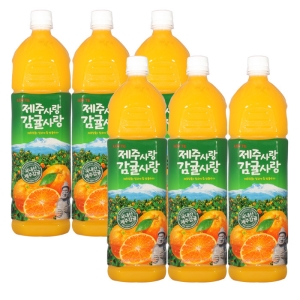 롯데칠성음료 제주 감귤 쥬스 1.5L 6개