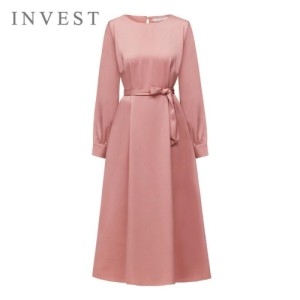 인베스트 벨티드새틴롱원피스_INI5S1OP3241_이미지
