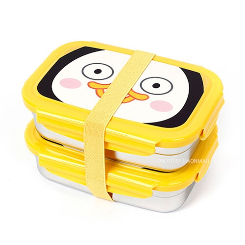 꼬마스타 펭수 김밥 스텐2단 밴드도시락세트 562666