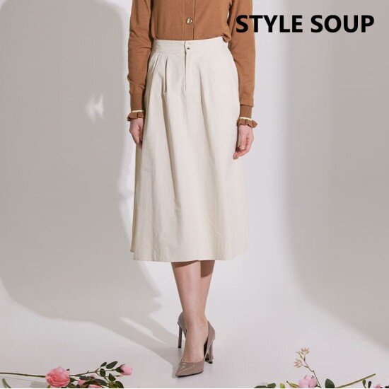  숲(SOUP) 엘라스틱 플레어 스커트 SA2SRE1