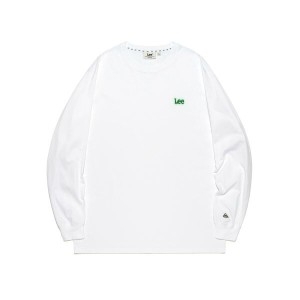 LEE 스몰 트위치 로고 긴팔 티셔츠 화이트 LE2501LT02WH 5370