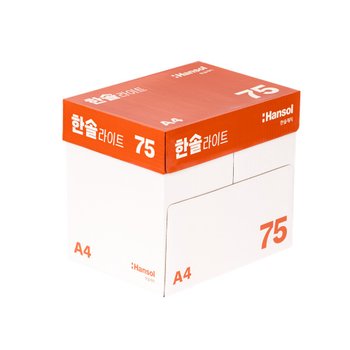 한솔제지 한솔 라이트 복사용지 A4 75g이미지입니다. 누르면 해당 게시물로 새창이동합니다.