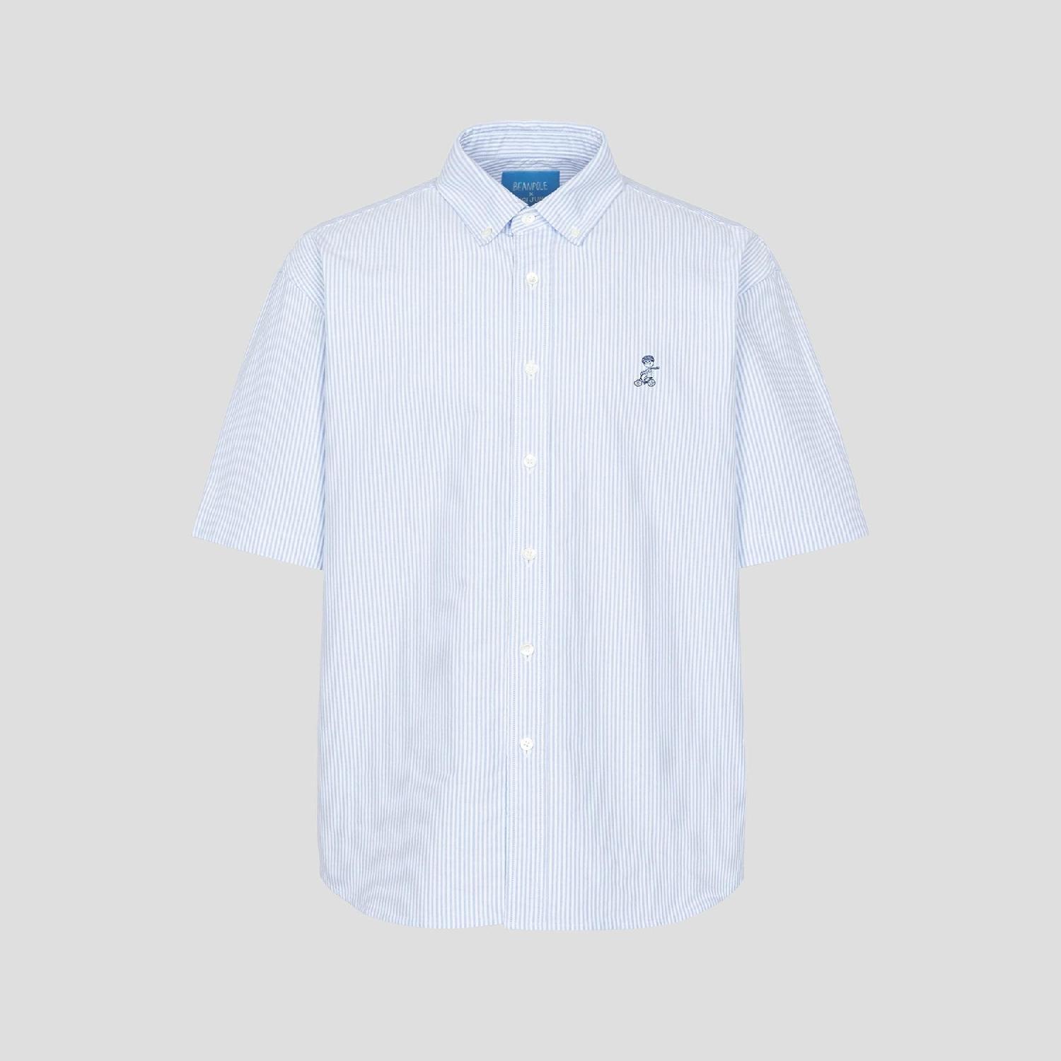 빈폴 남성 스트라이프 반소매 셔츠 스카이 블루 BC6765K02Q