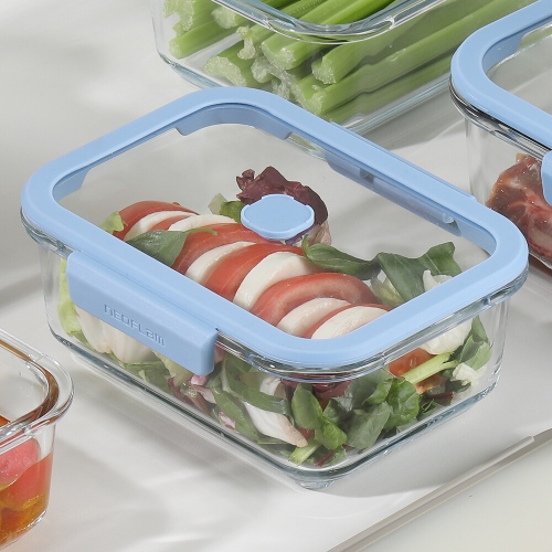 베큐씰 내열유리 진공 밀폐용기 직사각 950ml
