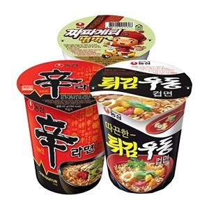 농심 신라면컵6개 + 짜파게티범벅6개 + 튀김우동컵6개
