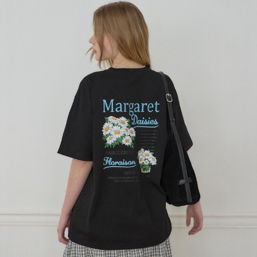 아워호프 마가렛 포스터 티셔츠 Black HK26SP-TS37-BLA