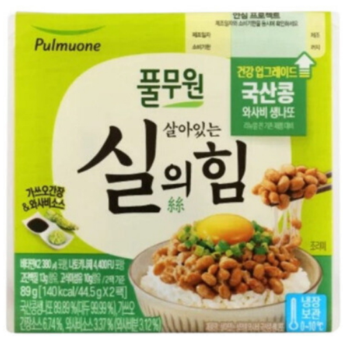 풀무원 살아있는 실의힘 와사비 국산콩 생나또 89g (6개)_이미지