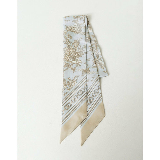 헤지스 Toile de Jouy 블루 쁘띠 실크 스카프 HISC5E352B1